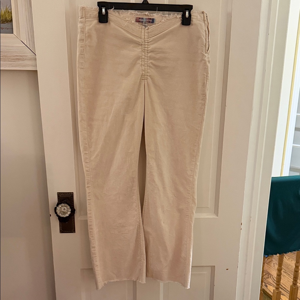 Urban Outfitters Cream Textured Pants